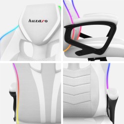Fotel Gamingowy Huzaro Force 2.5 RGB White Mesh