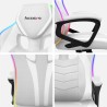 Fotel Gamingowy Huzaro Force 2.5 RGB White Mesh