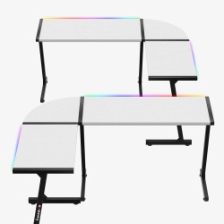 Biurko Gamingowe HUZARO HERO 6.0 White RGB Smart 147 cm
