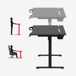 Biurko elektryczne Huzaro Hero 8.7 RGB LED 140 cm