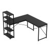 Biurko narożne z półkami Mark Adler Leader 5.9 Black 145 cm