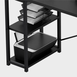 Biurko z półkami Mark Adler Leader 2.0 Black 120 cm