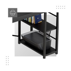 Biurko z półkami Mark Adler Leader 4.0 Black 120 cm
