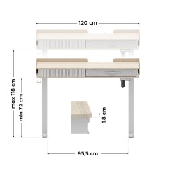Biurko elektryczne Mark Adler Leader 8.0 White 120 cm