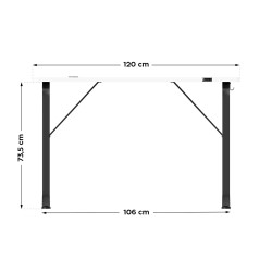 Biurko gamingowe Huzaro Hero 1.5 White 120 cm