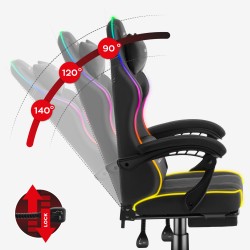 Fotel gamingowy Huzaro Force 3.7 RGB Black