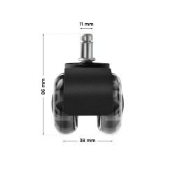 Kółka do fotela biurowego Mark Adler Wheels 3.0