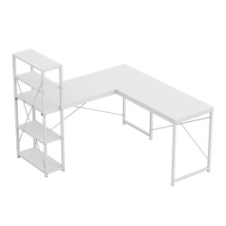 Biurko narożne z półkami Mark Adler Leader 5.9 White 145 cm