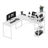 Biurko narożne z półkami Mark Adler Leader 5.9 White 145 cm