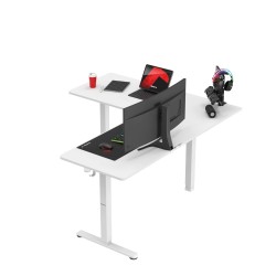 Biurko narożne elektryczne Huzaro Hero 9.5 White 160 cm