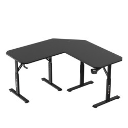 Adjustable corner gaming desk Hero 7.3 Black 140 cm
