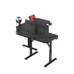 Adjustable corner gaming desk Hero 7.3 Black 140 cm