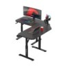 Adjustable corner gaming desk Hero 7.3 Black 140 cm