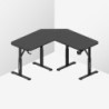 Adjustable corner gaming desk Hero 7.3 Black 140 cm