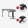 Adjustable corner gaming desk Hero 7.3 Black 140 cm