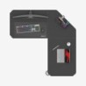Adjustable corner gaming desk Hero 7.3 Black 140 cm