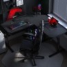Adjustable corner gaming desk Hero 7.3 Black 140 cm