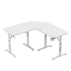 Hero 7.3 White 140 cm adjustable corner gaming desk