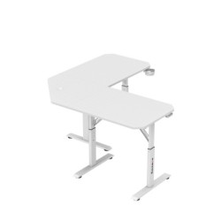 Hero 7.3 White 140 cm adjustable corner gaming desk
