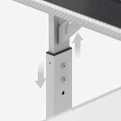 Biurko gamingowe narożne z regulacją Hero 7.3 White 140 cm