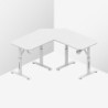 Hero 7.3 White 140 cm adjustable corner gaming desk
