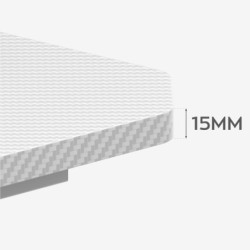 Biurko gamingowe narożne z regulacją Hero 7.3 White 140 cm