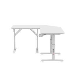 Biurko gamingowe narożne z regulacją Hero 7.3 White 140 cm