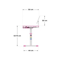 Study 3.0 Pink 66 cm adjustable children's desk