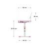 Adjustable children's desk Study 3.0 Pink 66 cm