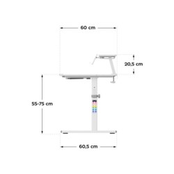 Adjustable children's desk Study 3.7 Grey 90 cm
