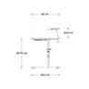 Study 3.7 Grey 90 cm adjustable children's desk