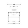 Adjustable children's desk Study 3.7 Grey 90 cm