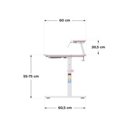 Study 3.7 Pink 90 cm adjustable children's desk