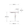 Adjustable children's desk Study 3.7 Pink 90 cm