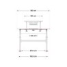 Study 3.7 Pink 90 cm adjustable children's desk