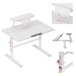 Biurko regulowane dla dziecka Study 3.7 Pink 90 cm