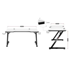 Biurko Gamingowe Huzaro Hero 2.5 White