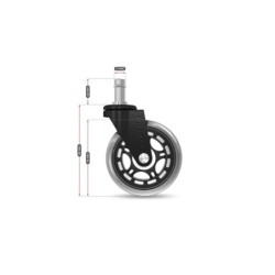 Kółka do fotela Casters 2.0 Black