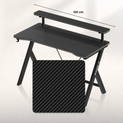 Biurko gamingowe Hero 1.9 Black 120 cm