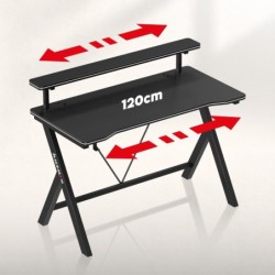 Biurko gamingowe Hero 1.9 Black 120 cm