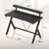 Gaming desk Hero 1.9 Black 120 cm