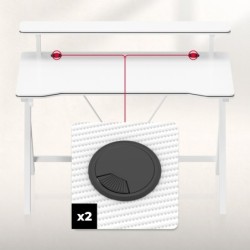 Hero 1.9 White 120 cm gaming desk