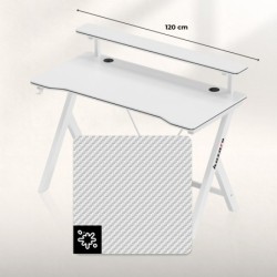 Hero 1.9 White 120 cm gaming desk
