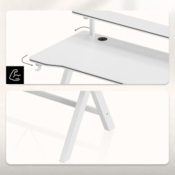 Hero 1.9 White 120 cm gaming desk