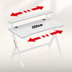 Hero 1.9 White 120 cm gaming desk