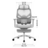 Expert 8.7 Grey Mesh ergonomic chair