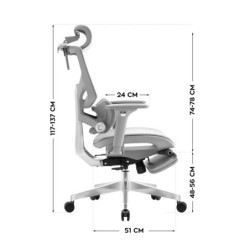 Fotel ergonomiczny Mark Adler Expert 8.7 Grey Mesh