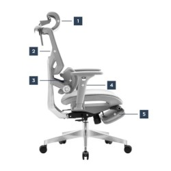 Fotel ergonomiczny Mark Adler Expert 8.7 Grey Mesh
