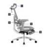 Expert 8.7 Grey Mesh ergonomic chair