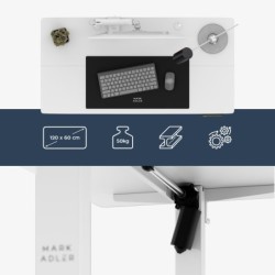 Leader 6.9 White 120 cm electric desk